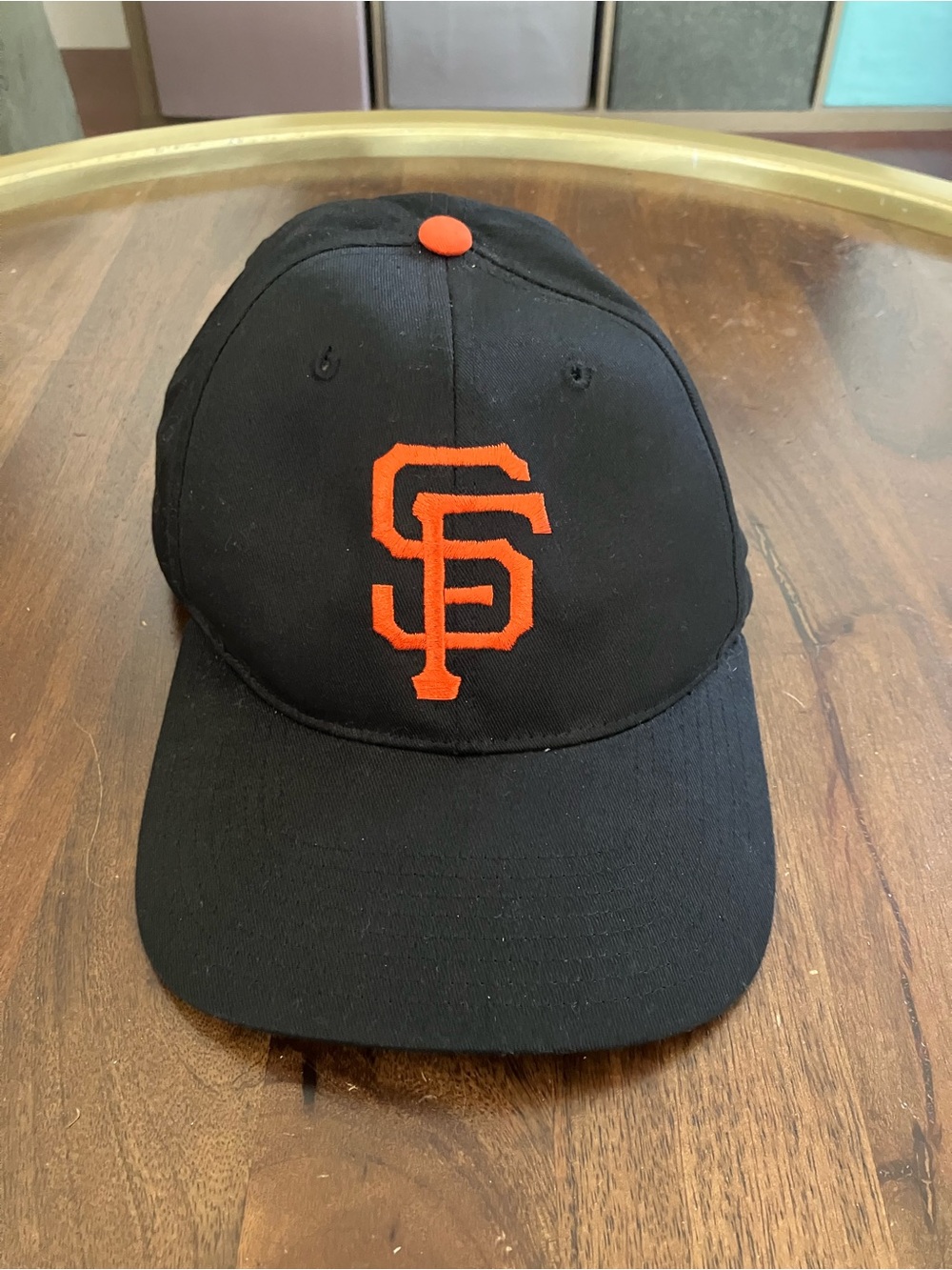 Vintage 90s San Francisco Giants Hat Cap Snapback Black Giveaway Barclays